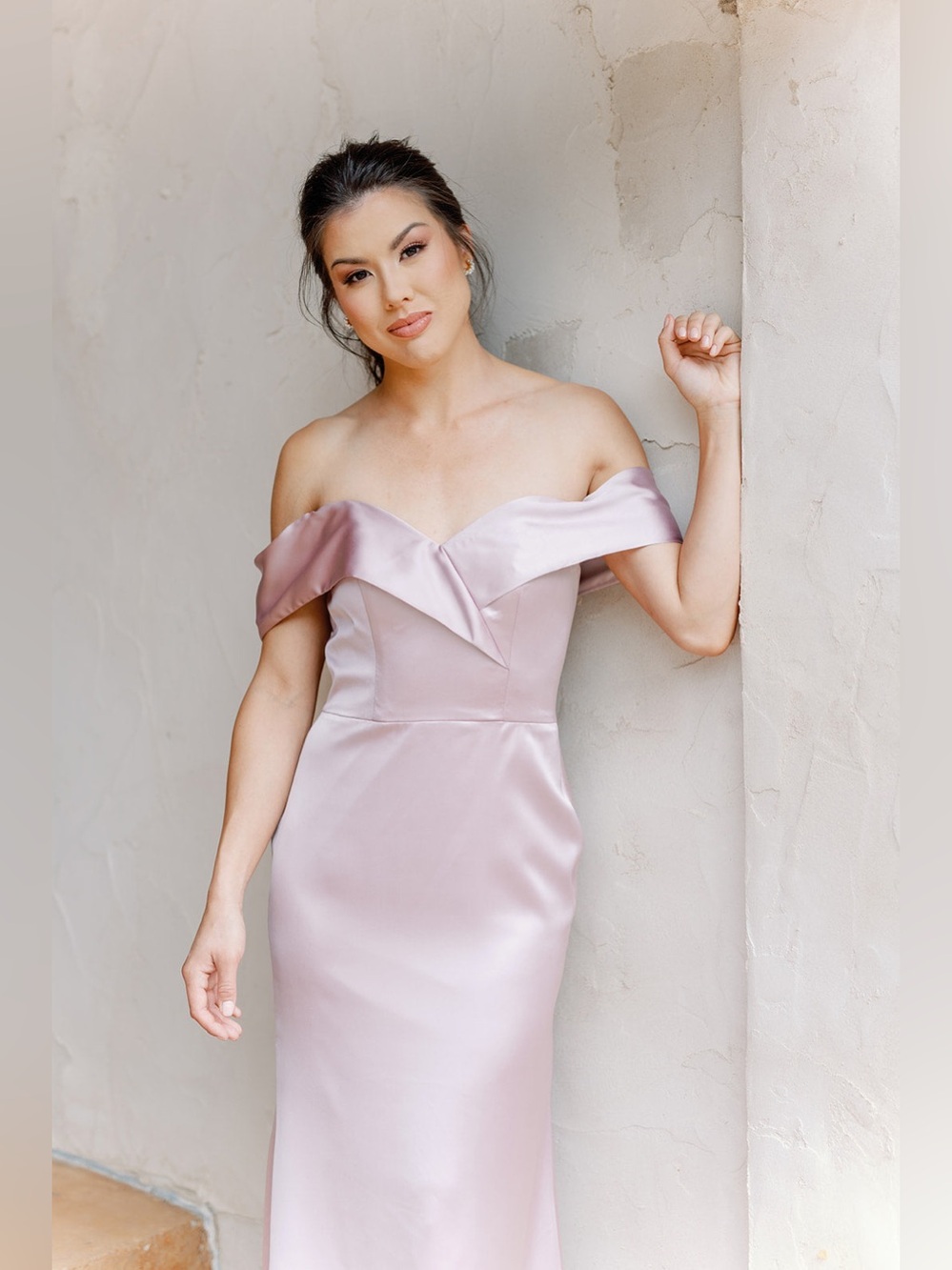 Bardot Satin Dress